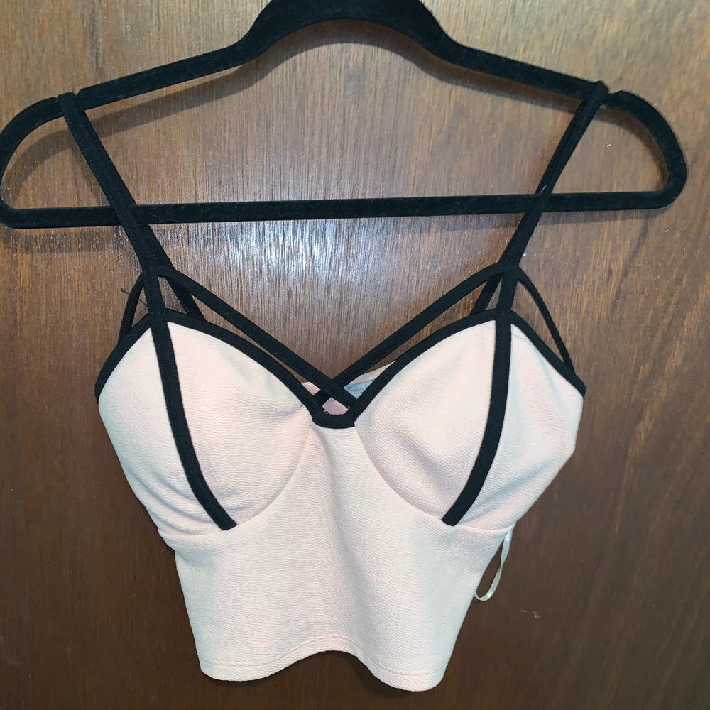 Light Pink Cropped Tank Top
